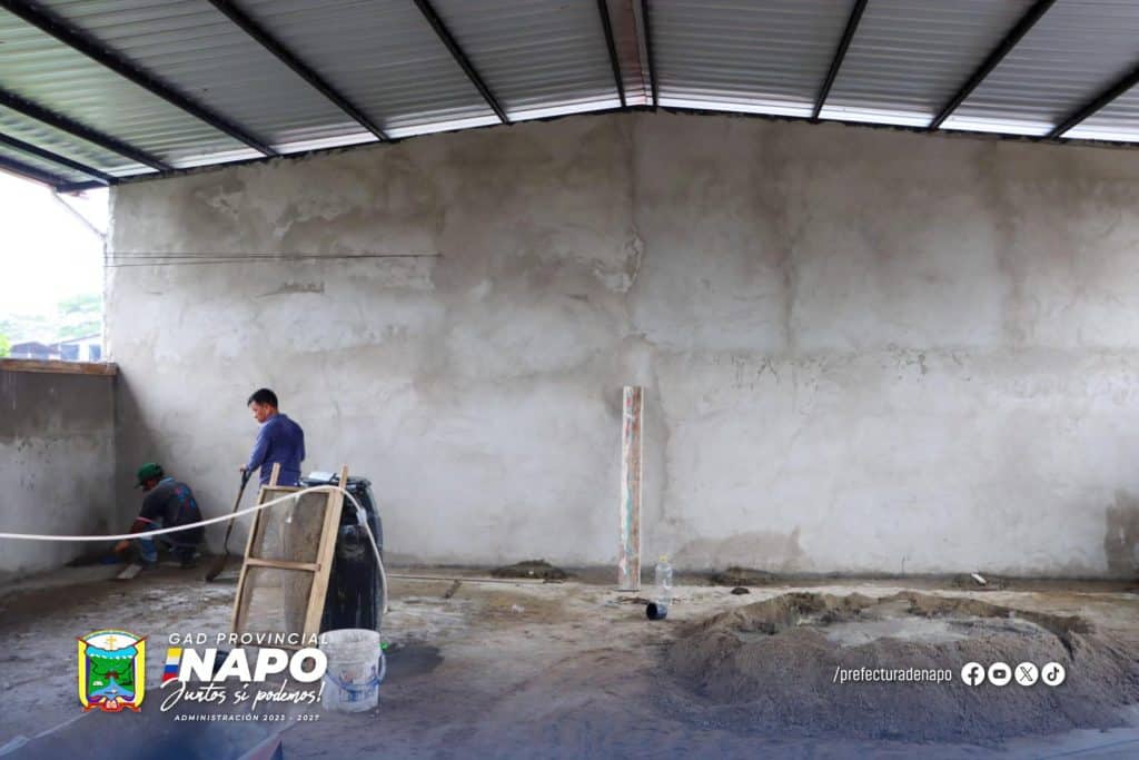 construcción de aula en la unidad educativa nacional tena fortalece la infraestructura educativa