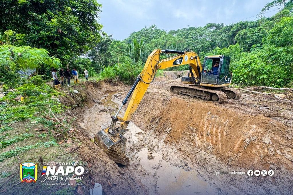 construcción de drenajes en campana cocha fortalece la producción agrícola en ahuano