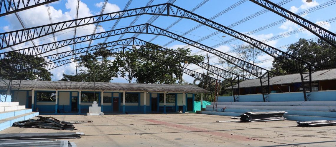 ambio de cubierta en la cancha cubierta