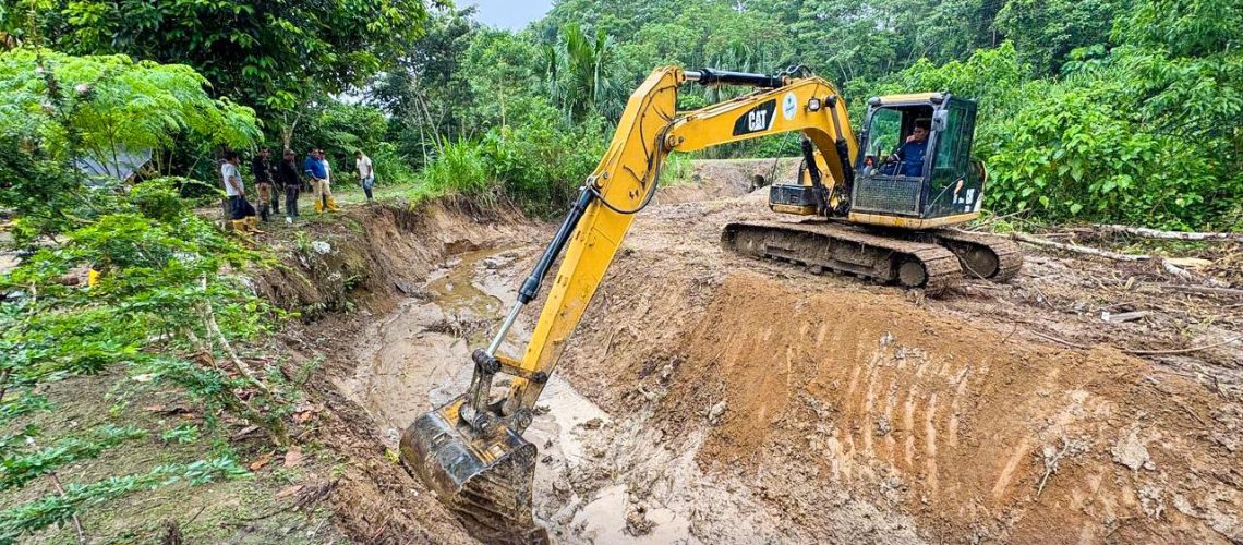 construcción de drenajes en campana cocha fortalece la producción agrícola en ahuano