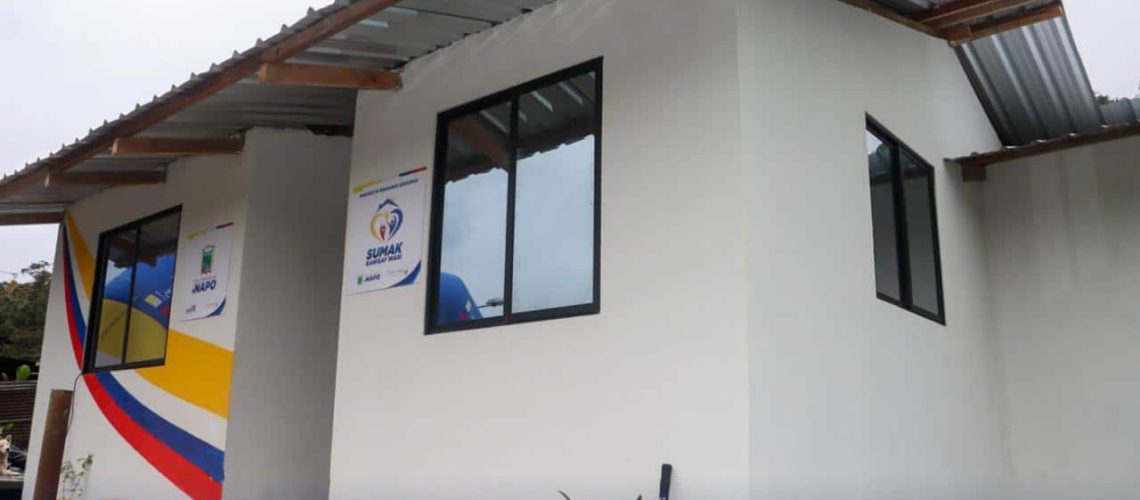 entrega de vivienda digna beneficia a familia en la parroquia cosanga, cantón quijos