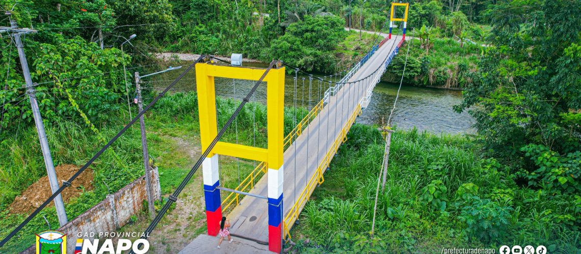 mantenimiento preventivo del puente de 78 metros de luz sobre el río tena