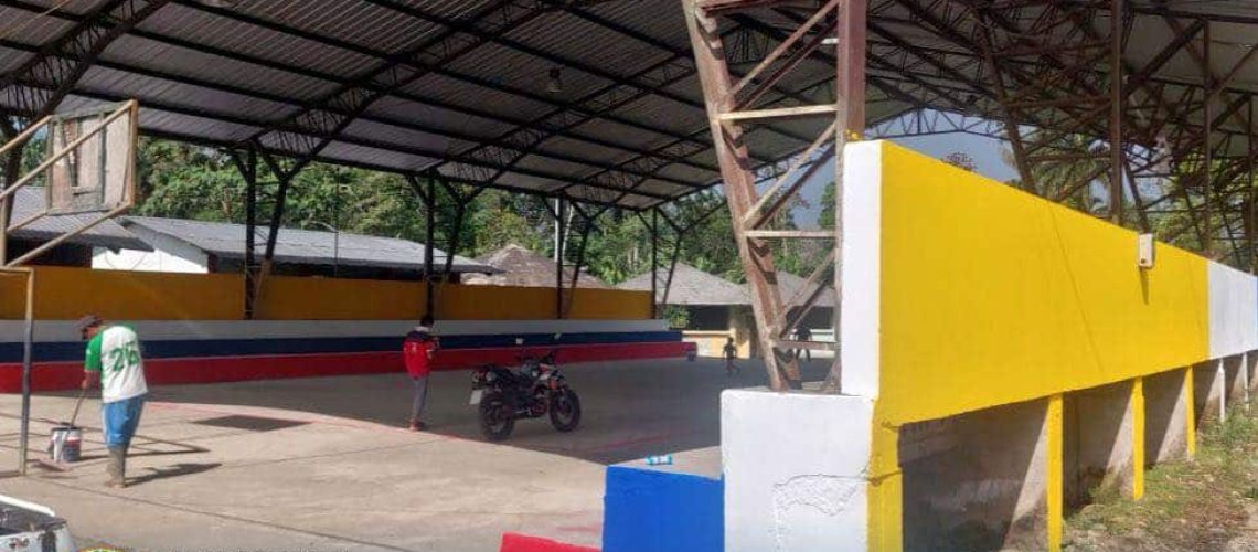 pintura de la cancha cubierta talag