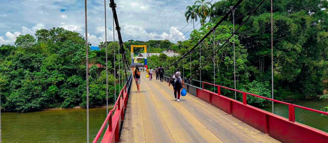 trabajos de mantenimiento en el puente de ongota