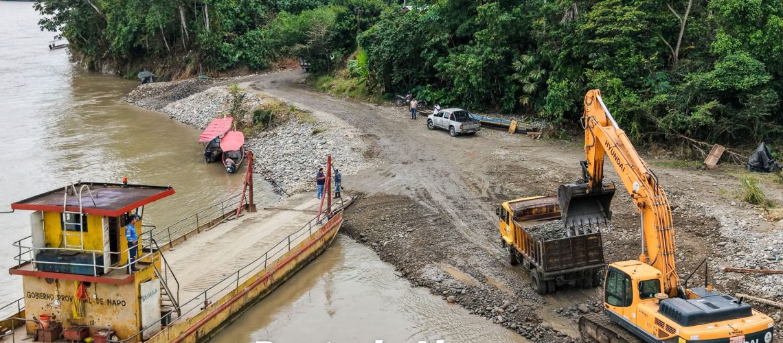 trabajos de rehabilitación restablecen el acceso al puerto de la punta de ahuano