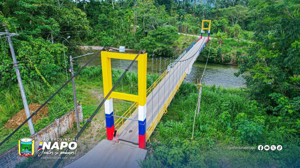 mantenimiento preventivo del puente de 78 metros de luz sobre el río tena