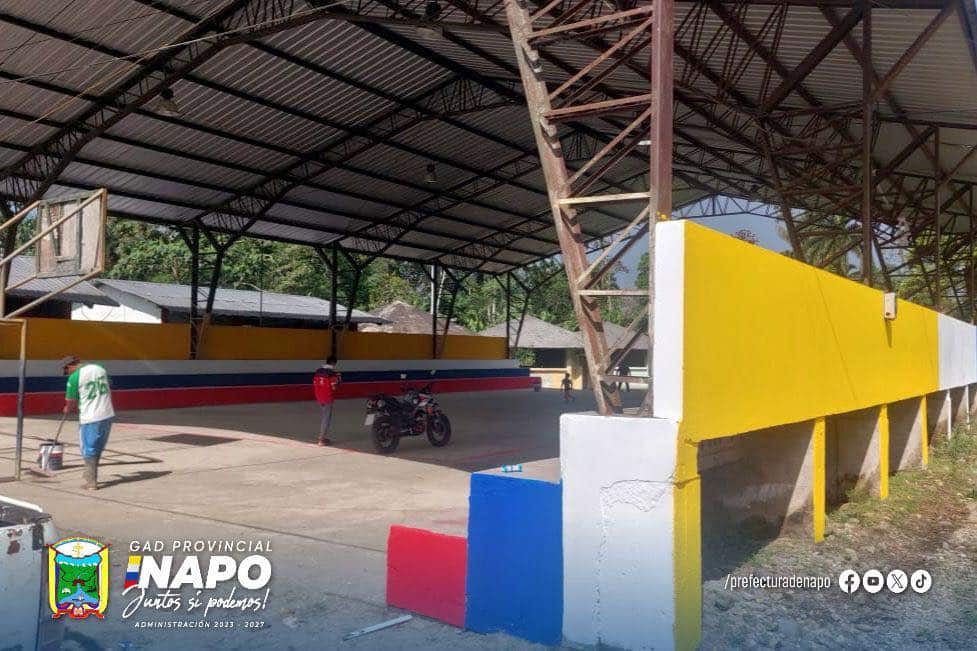 pintura de la cancha cubierta talag