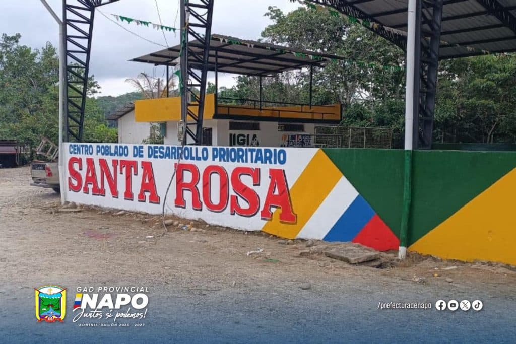 renovamos la cancha cubierta de la comunidad santa rosa