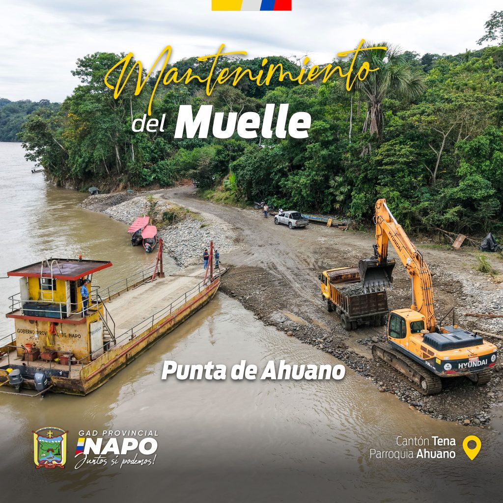 trabajos de rehabilitación restablecen el acceso al puerto de la punta de ahuano