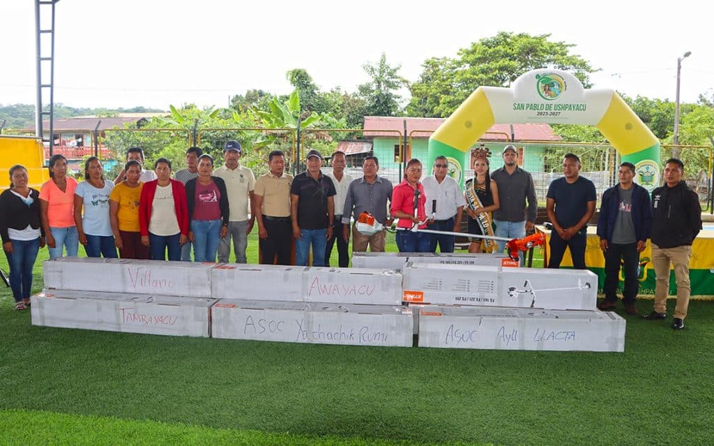 web entrega de desbrozadoras (motoguadañas) en san pablo de ushpayacu